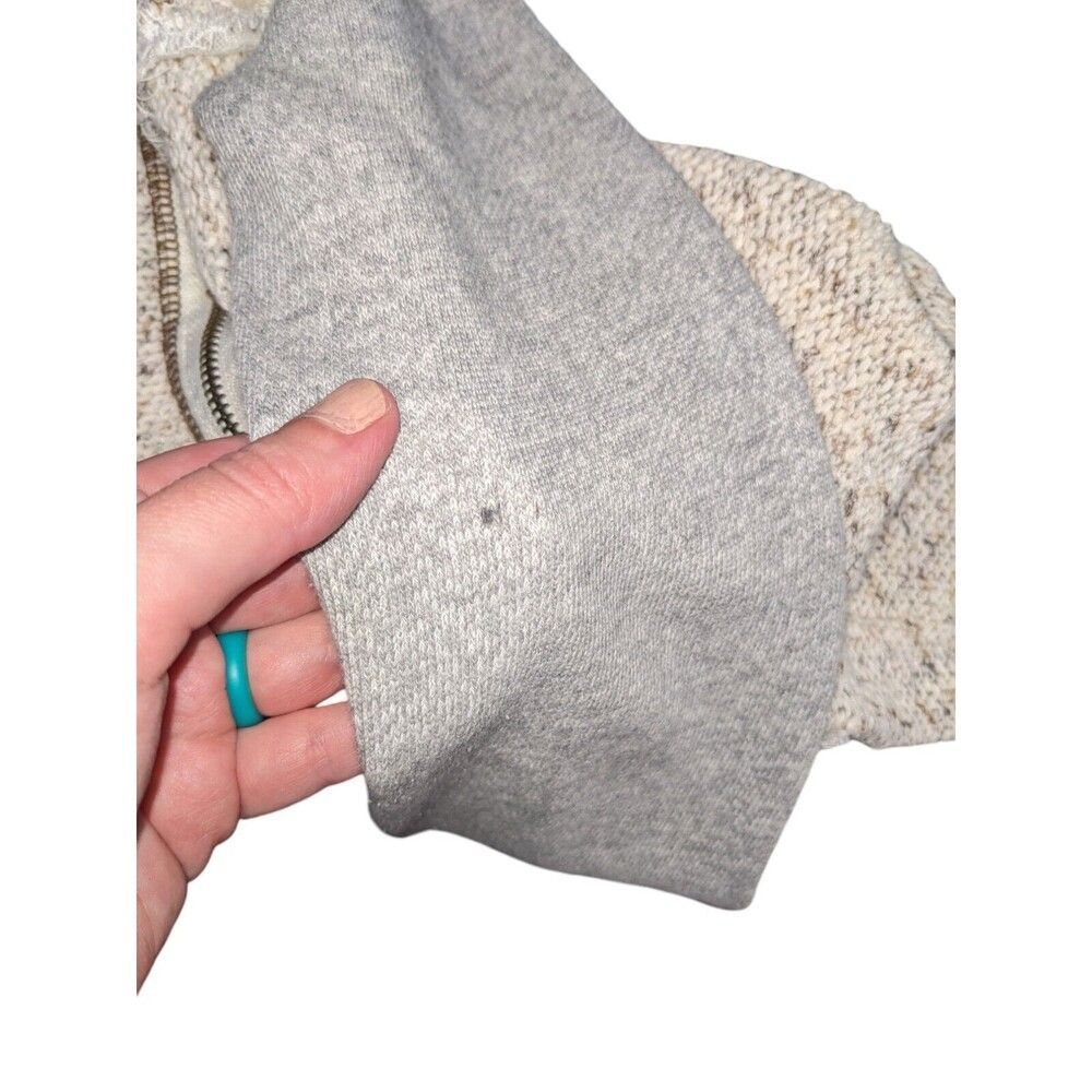 BKE Buckle S Asymmetrical Zip Knit Moto Cardigan Sweater Jacket Lace Trim - Picture 7 of 10